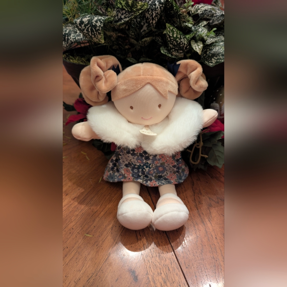 ​Jolijou Paris "Pretty Doll" Plush - Doudou et Compagnie - Blue Floral - Picture 10 of 10